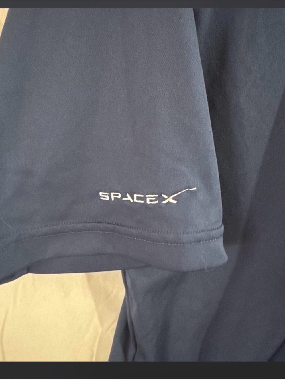 Men's Navy SPACEX Polo Shirt - Picture 2 of 4